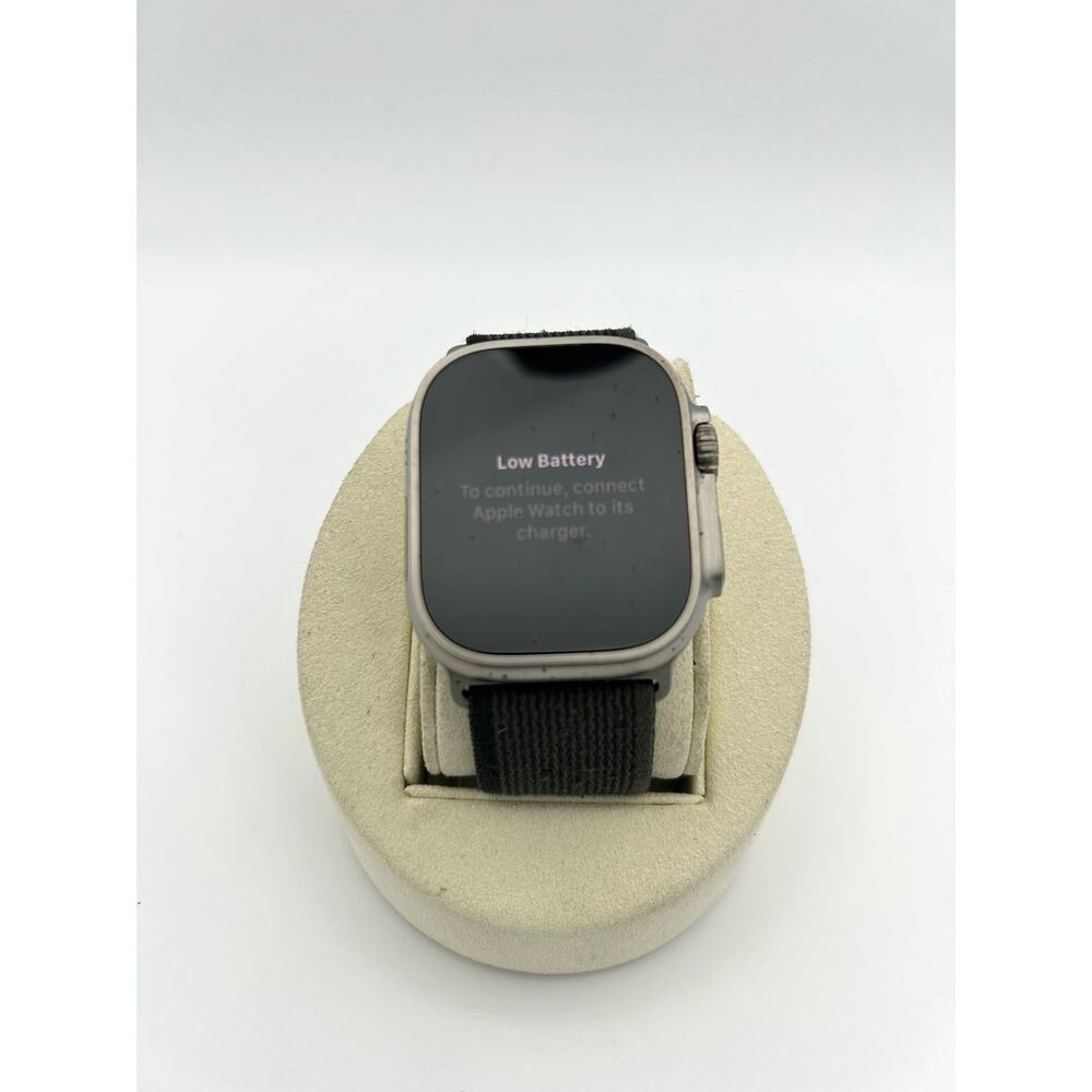 Apple Watch Ultra Titanium Case with Black Sport Loop